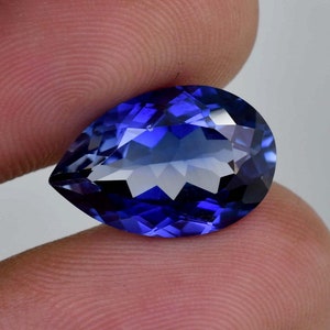12X16 MM Rare Natural Royal Blue Ceylon Sapphire Pear Cut Loose Gemstone GIT Certified/AAA+ Top Quality Sapphire/Ring & Jewelry Making Gems