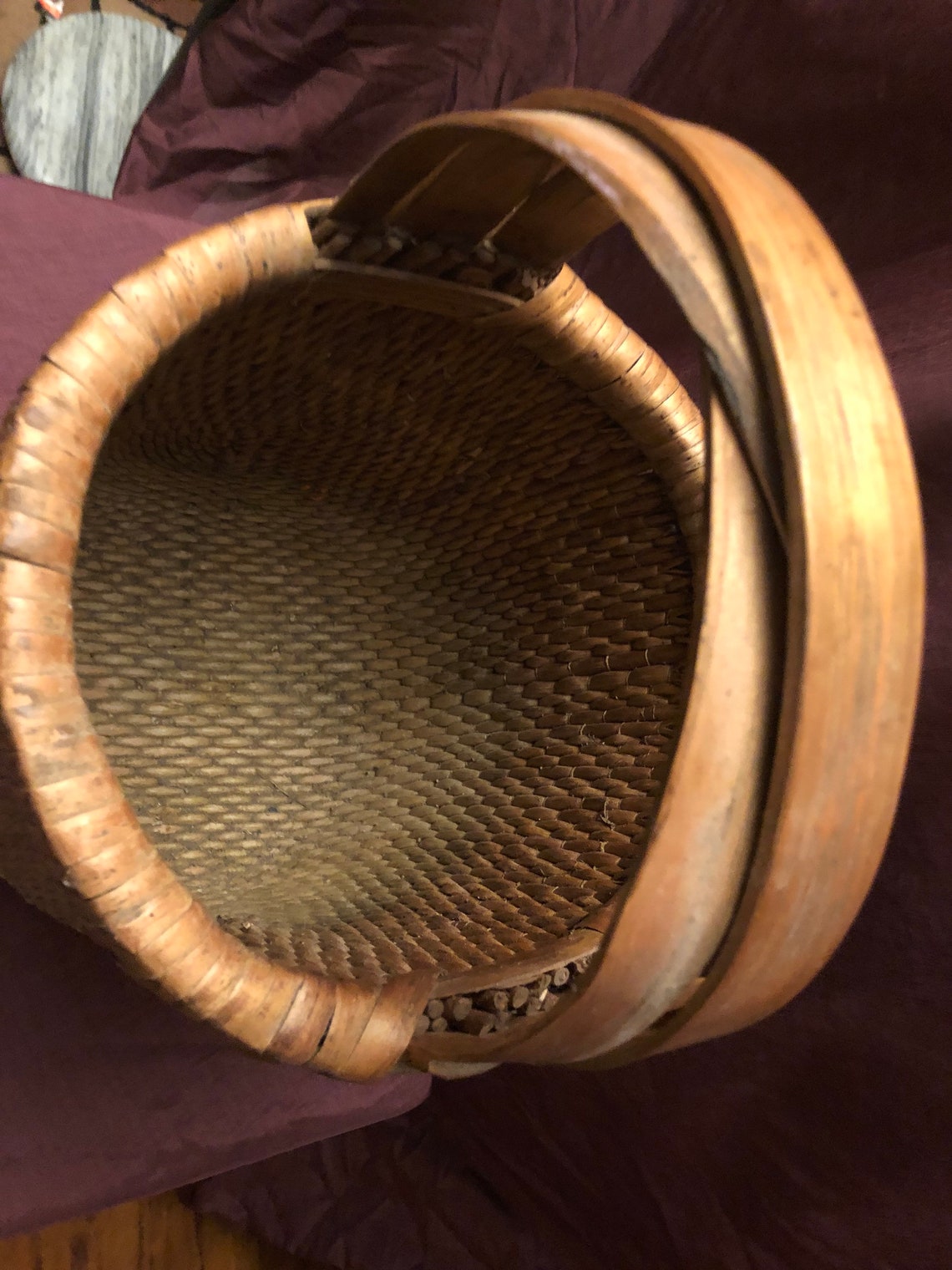 Antique Chinese HandWoven Basket Etsy