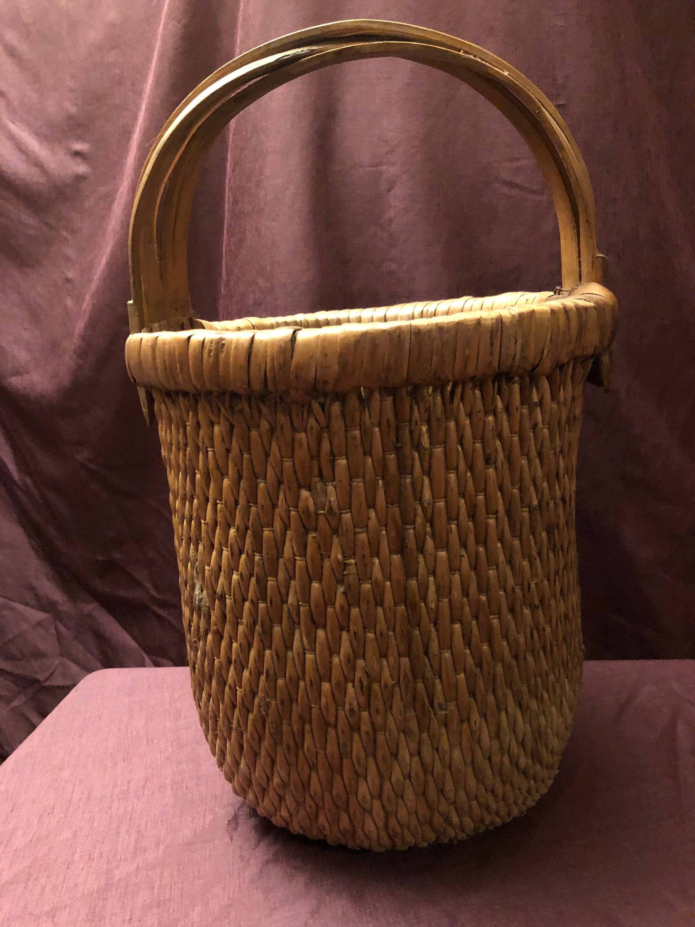 Antique Chinese HandWoven Basket Etsy