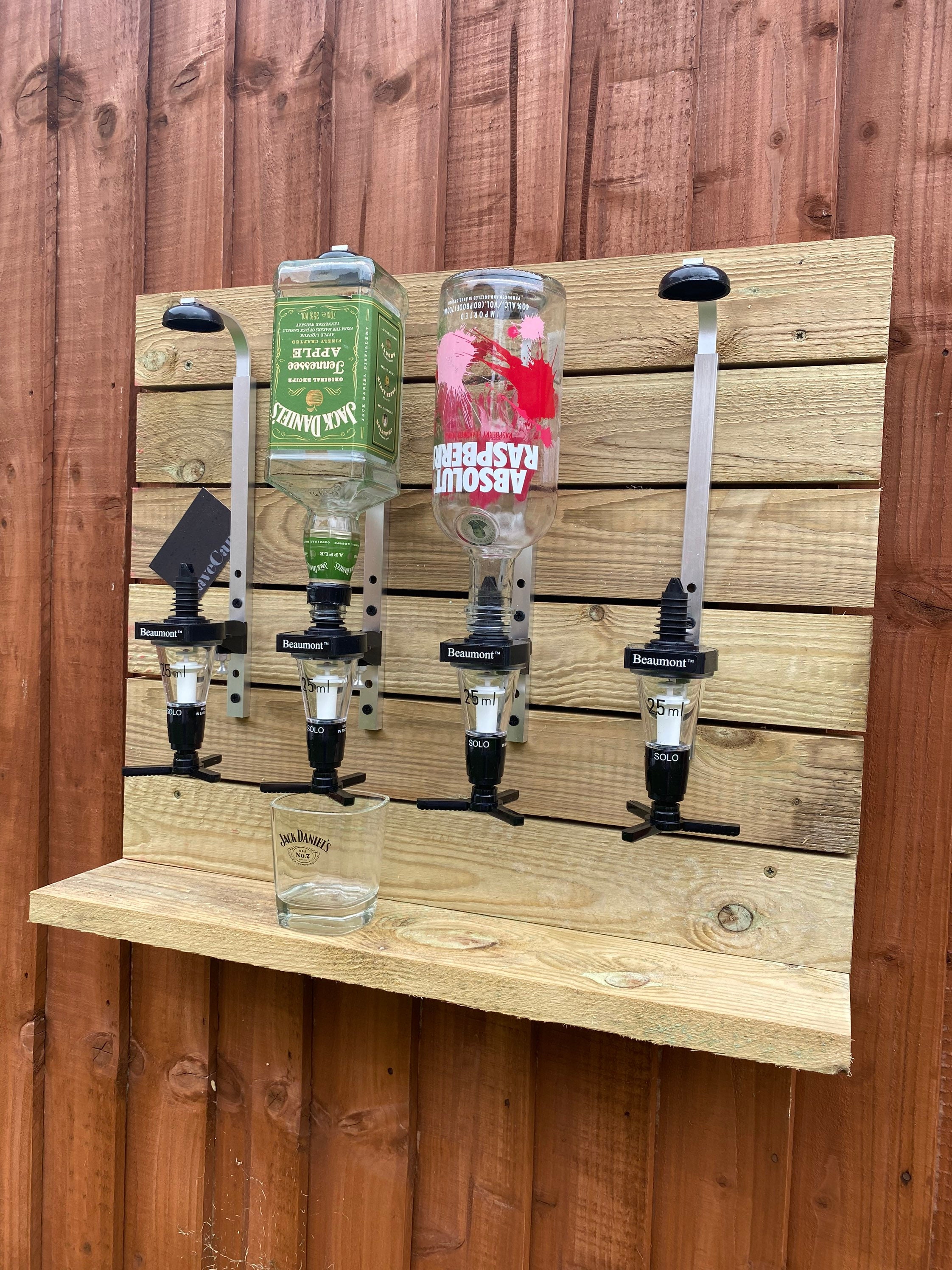 Rustic Optic Wall Bar With Shelf Etsy