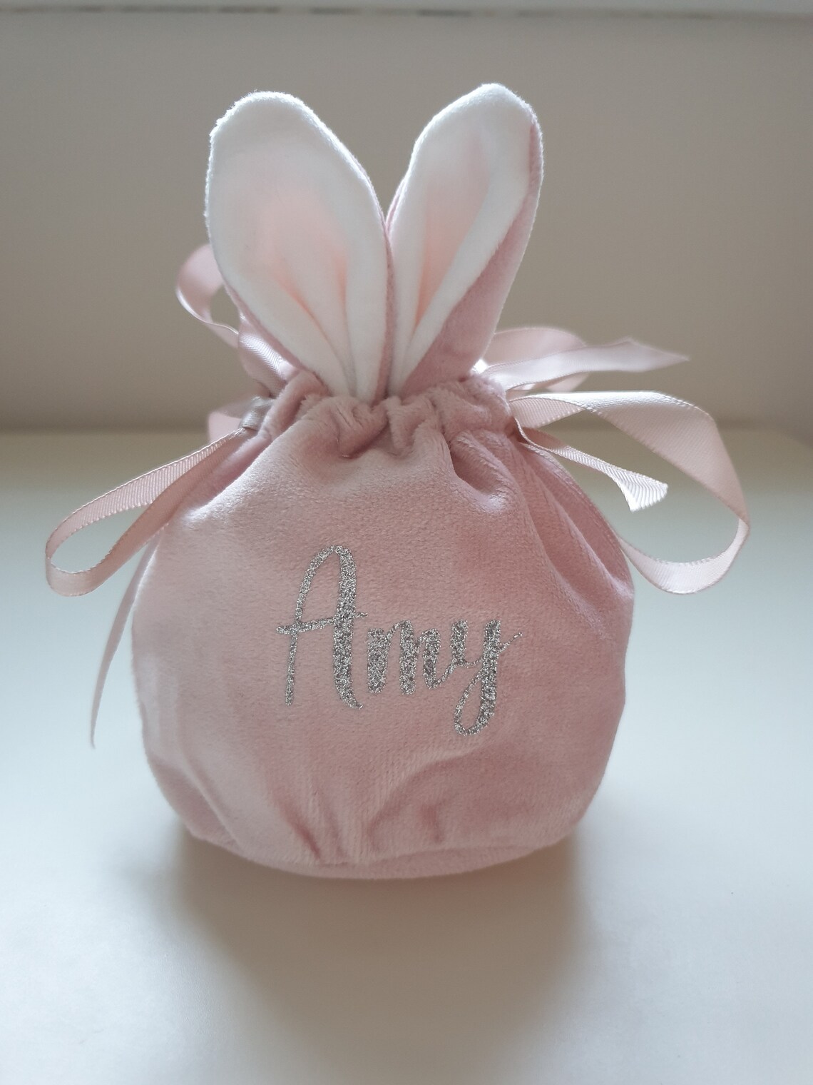 Personalised Bunny Velvet Bags Etsy