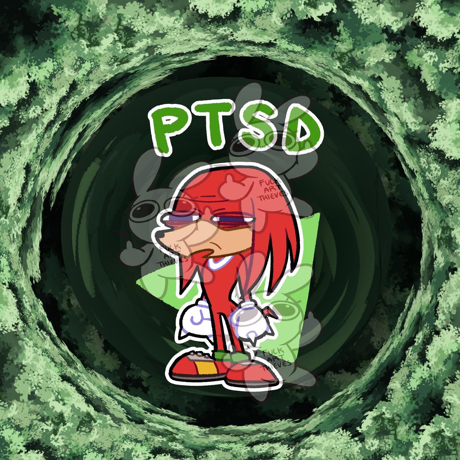 予約注文 ナックルズ・ザ・エキドナ PTSD チャーム キーチェーン 2.5