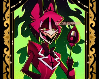 11 X 17in Print Poster Alastor the Devil Tarot Hazbin Hotel - Etsy