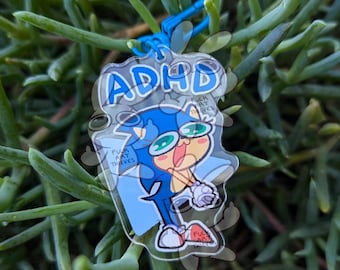 PRE-ORDER Sonic the Hedgehog ADHD Charm Keychain 2.5in