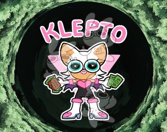 PRE-ORDER Rouge the Bat Klepto Kleptomaniac Charm Keychain 2.5in