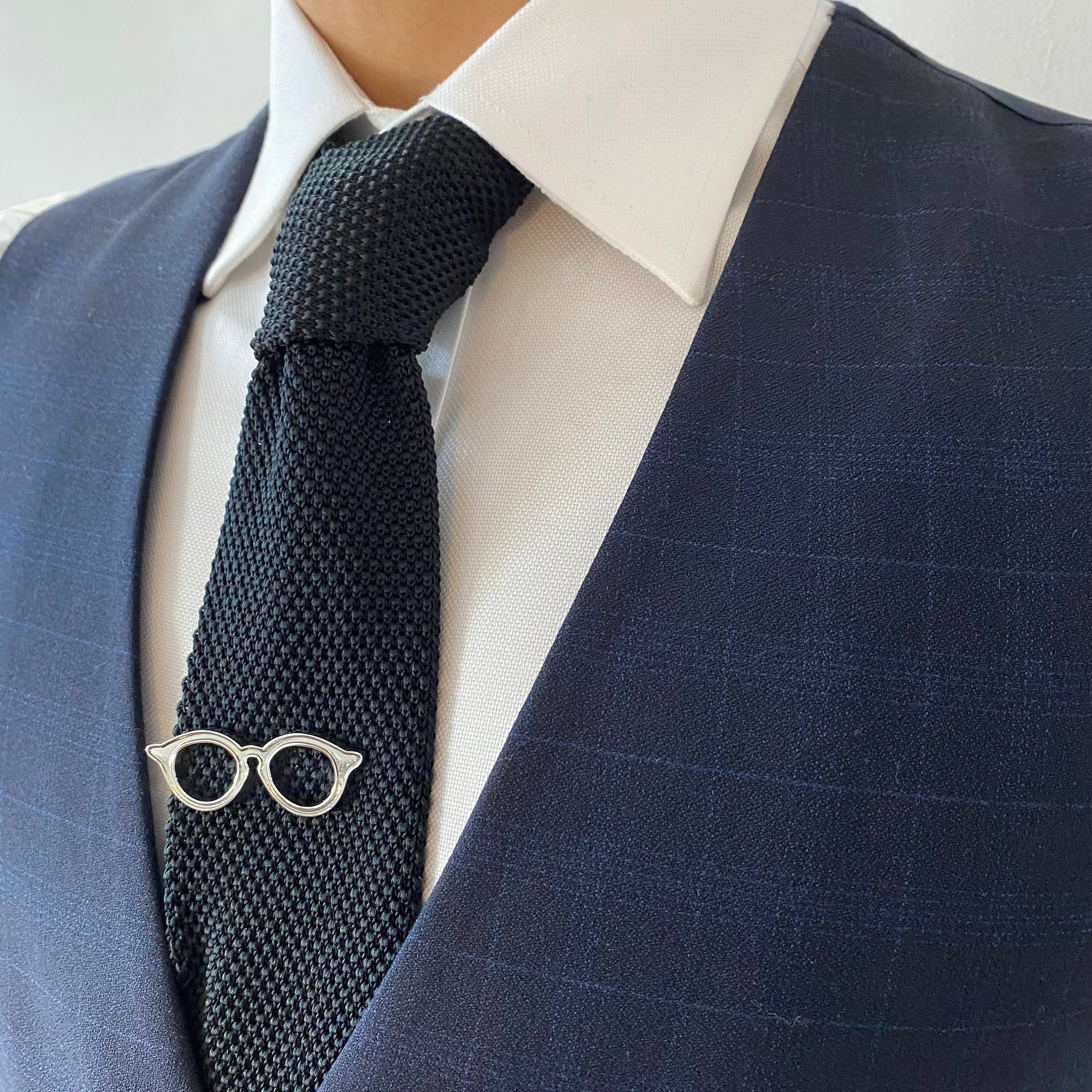 Glasses Tie Clip Tie Accessories Etsy