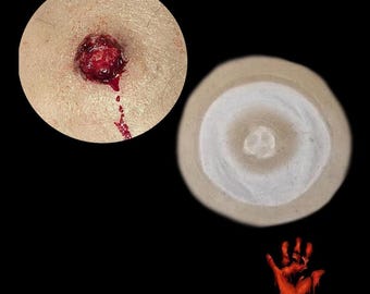Bullet Wound Silicone Prosthetic, Special effects, LARP, Halloween