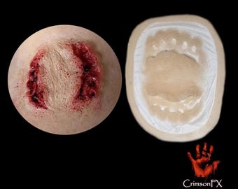 Zombie Bite Silicone Prosthetic, Cosplay, Special effects, LARP, Halloween