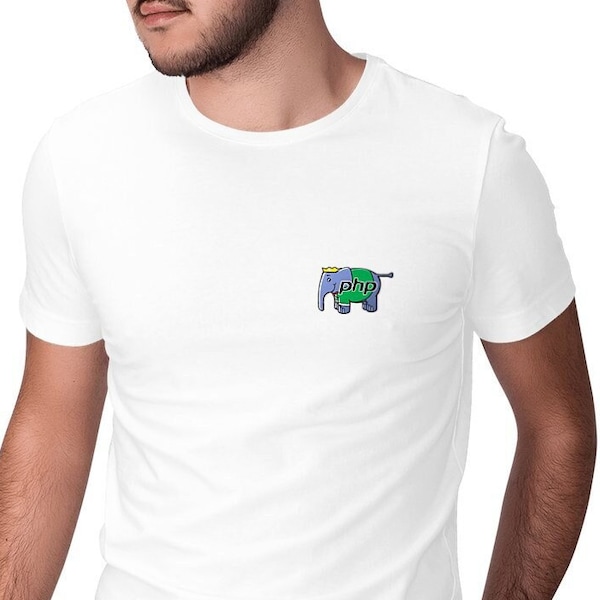 elePHPant Babar T-shirt - Unisex short-sleeved organic cotton printed t-shirt (eco-responsible clothing)