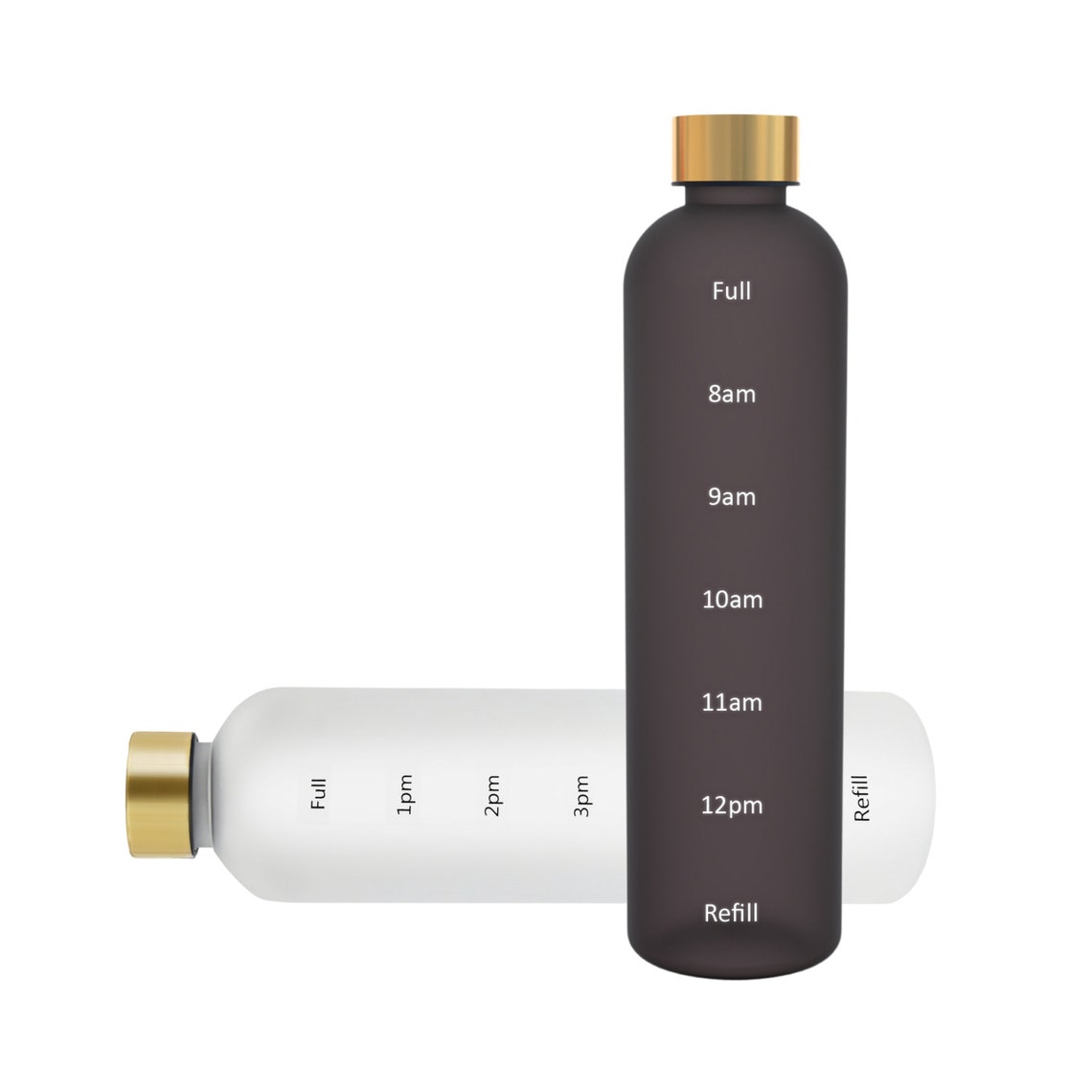 Sports Water Bottle With Time Markings BPA Free Frosted - Etsy Ireland