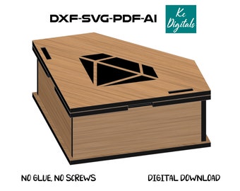 party plan jewelry companies Gift Box Diamond Template for Laser Cut,Jewelry Box Digital Download, Dxf Svg Pdf Ai Plans, CNC, Gift for Her