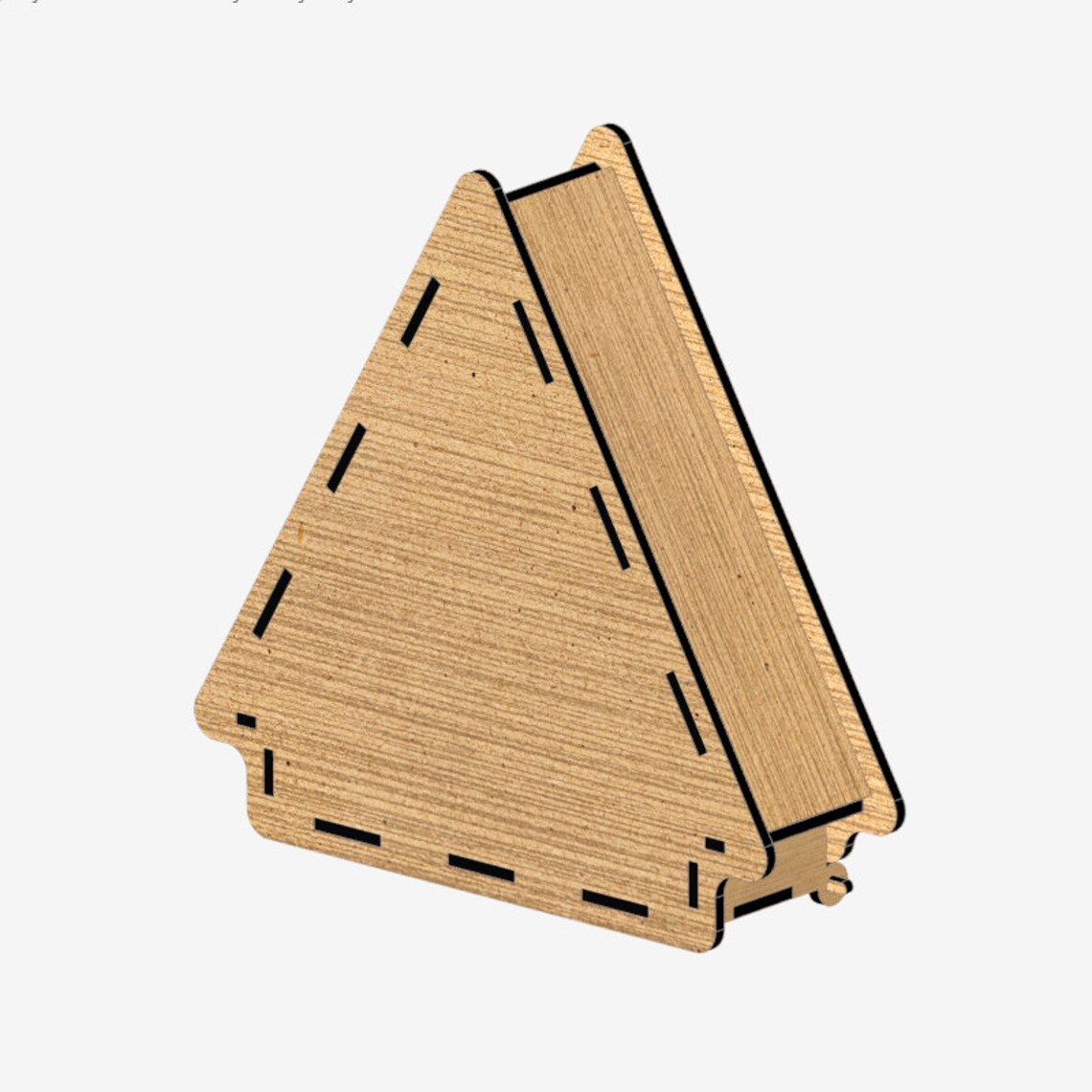 Gift Box Triangle Template for Laser Cut Storage Box Digital Etsy