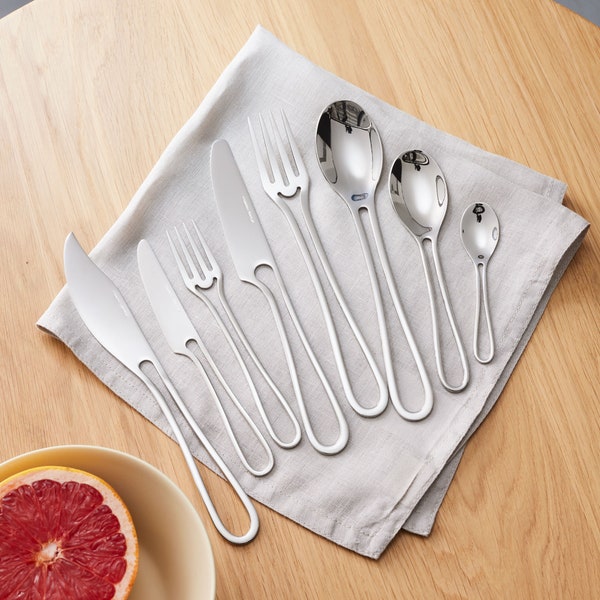 OUTLINE cutlery unique modern flatware ergonomic design and characteristic hollow handle