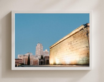 Madrid Wall Art Print, Spain Cityscape Photography, Urban Decor