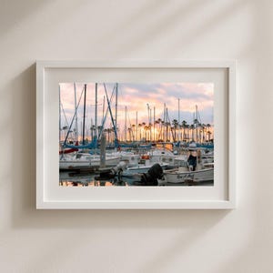 Redondo Beach Sunset Marina Print | California Wall Art | Beach Photography | Photographic Print
