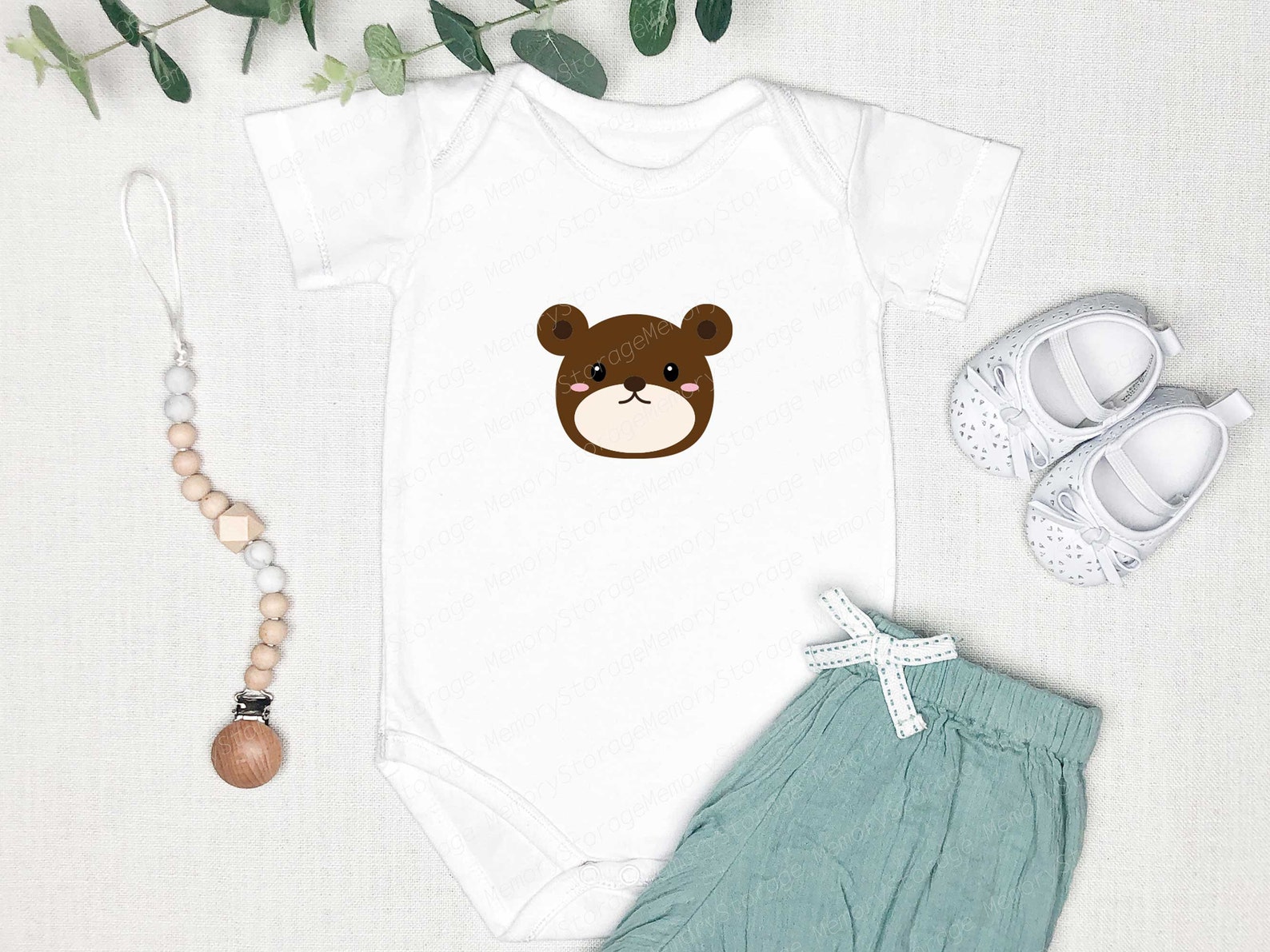 Teddy Bear SVG for Cricut Baby Bear Face PNG for Babysuit - Etsy