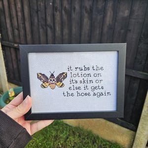Silence of The Lambs **Pattern** - handmade spooky cross stitch horror cute gothic pattern halloween
