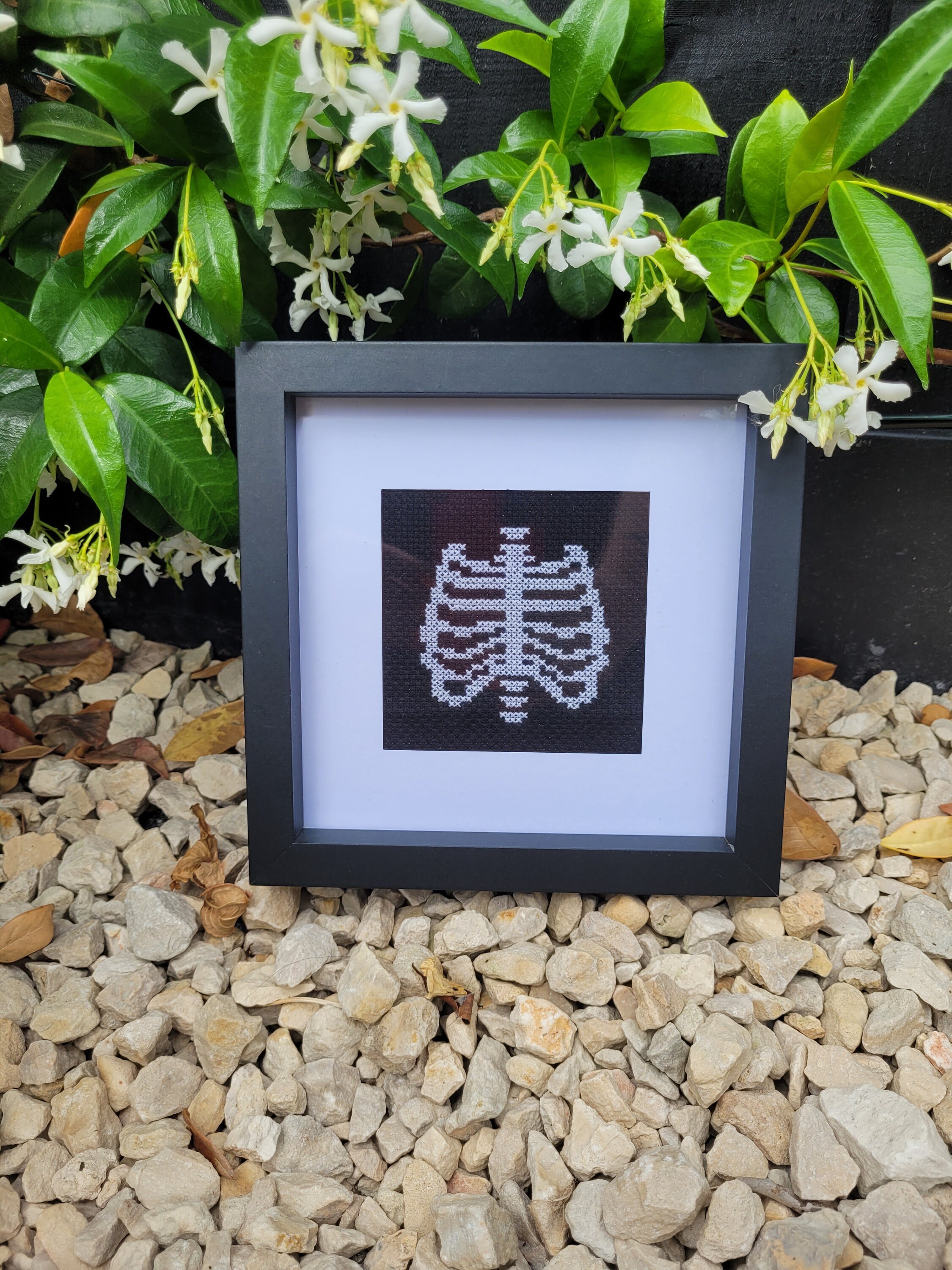 Rib Cage Cross Stitch Pattern - Skeleton / Gothic Cross Stitch / Horror ...