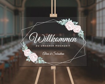 Acrylic glass reception board / Wedding sign / Welcome sign / Plexiglas / Welcome Board / Pleksipano / Söz / Dügün / Nisan / Kina