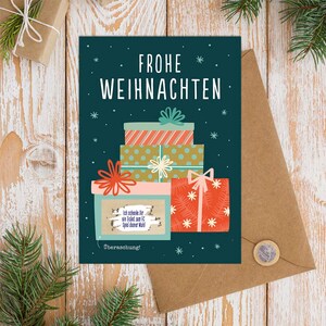 Rubbelkarte / Weihnachten / Weihnachtskarte / Postkarte/ Verkündungskarte / selbst schreiben