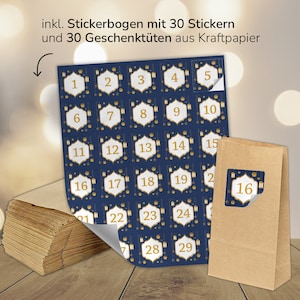 Ramadan Kalender mit 30 Stickern und optional mit Geschenktüten
