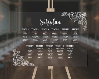 Plan de salle pour le bureau d’enregistrement des fiançailles de mariage en verre acrylique / plexiglas / décoration de mariage