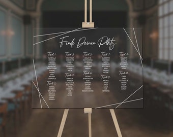 Plan de salle du bureau d’enregistrement des fiançailles de mariage en verre acrylique / Plexiglas / Décoration de mariage