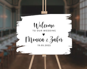 Acrylic glass reception board / Wedding sign / Welcome sign / Plexiglas / Welcome Board / Pleksipano / Söz / Dügün / Nisan / Kina