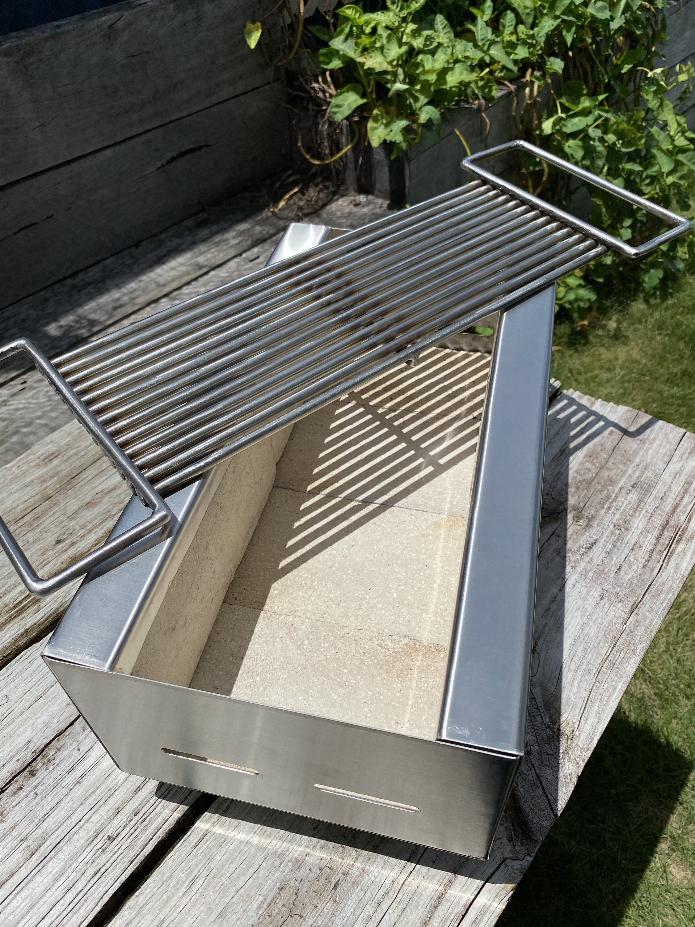 BBQ stainless steel charcoal hibachi grill Etsy