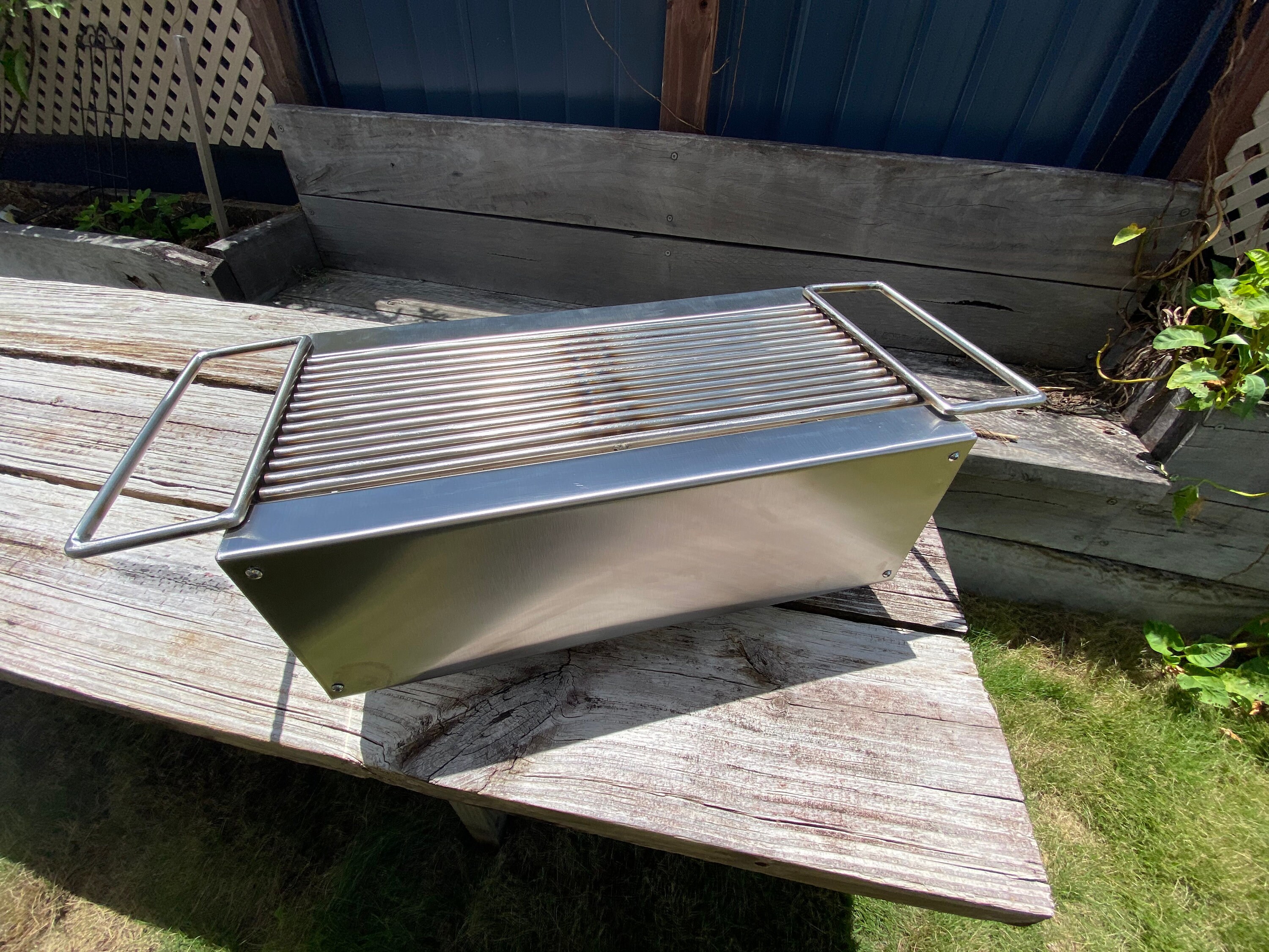 BBQ stainless steel charcoal hibachi grill Etsy