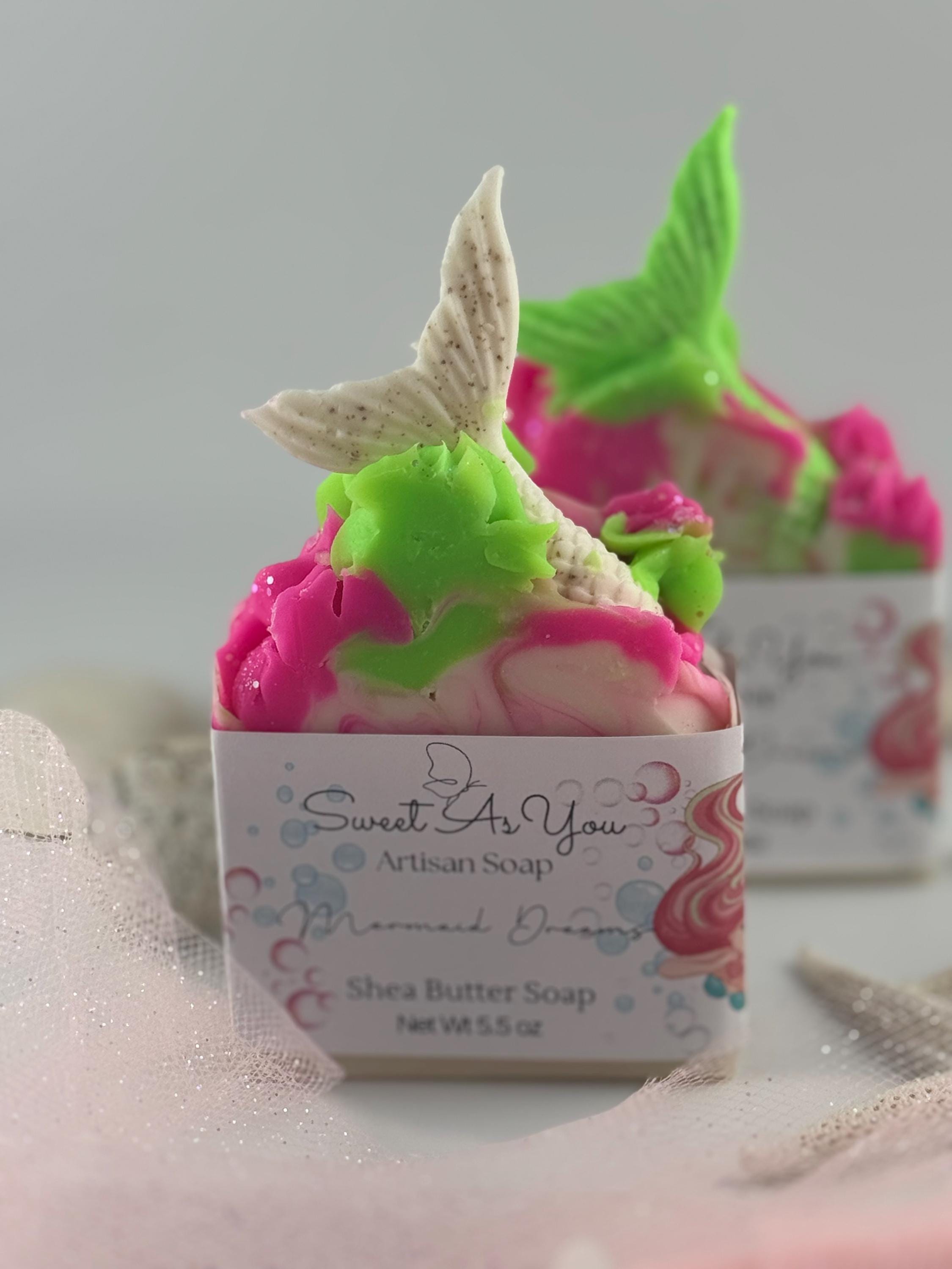 Mermaid Soap, Mermaid Gift, Handmade Soap, Ocean Soap, Mermaid Artisan Soap, Small Gifts, Mermaid Party Favors