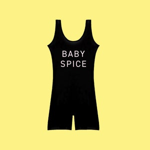 Baby Spice Biketard, Girls Gymnastics Leotard, Personalized Unitard, Dance Leotard, Personalized Bodysuit, Graphic Unitard, Mommy and me