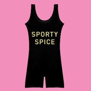 Sporty Spice Girls Gymnastics Leotard, Custom Unitard, Dance Leotard, Personalized Bodysuit, Graphic Unitard, Graphic Leotard, Kids, Baby