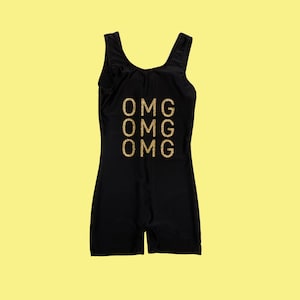 OMG Girls Gymnastics Leotard, Personalized Unitard, Dance Leotard, Personalized Bodysuit, Graphic Unitard, Graphic Leotard, Toddler, Kids