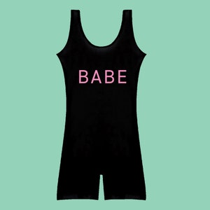 Babe Girls Gymnastics Unitard, Custom Unitard, Dance Leotard, Personalized Bodysuit, Baby Biketard, Graphic Leotard, Toddler, Kids, Baby