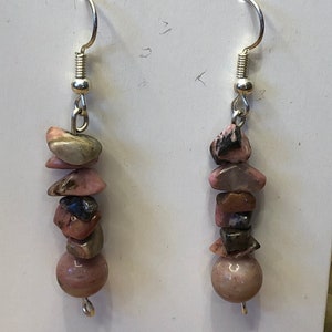 Gemstone Drop Earrings: Stacked Healing Crystals, Boho Style