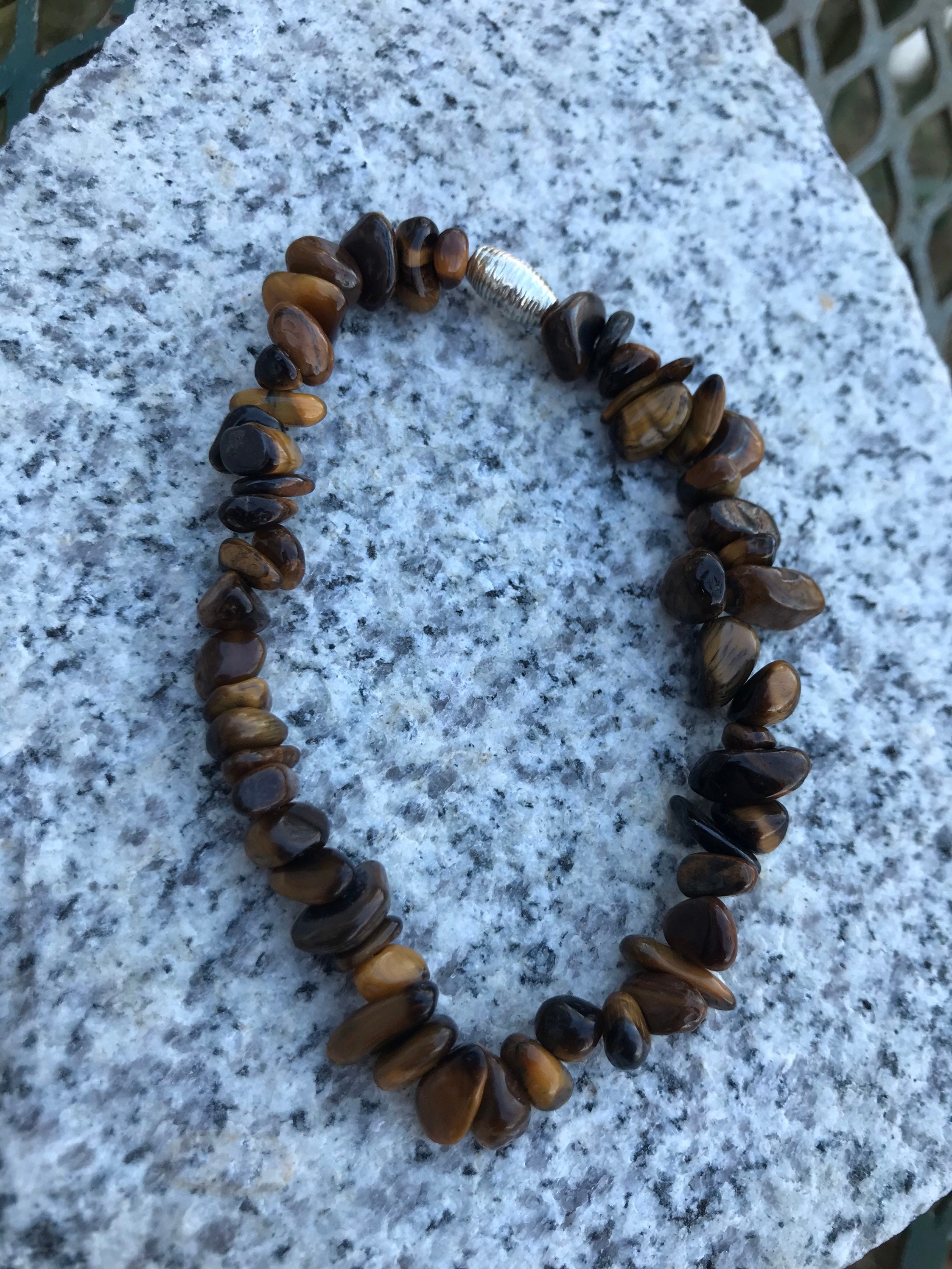 Gold Tigers Eye Bracelet Gemstone Healing Tiger Eye Stone Etsy UK