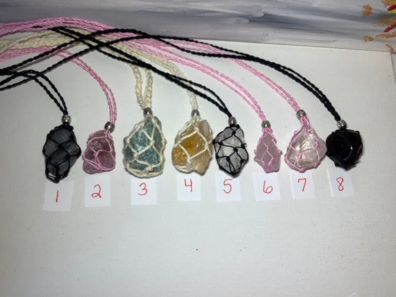 CHILD SIZE, Crystal Holder Necklace, Interchangeable Crystal Pouch