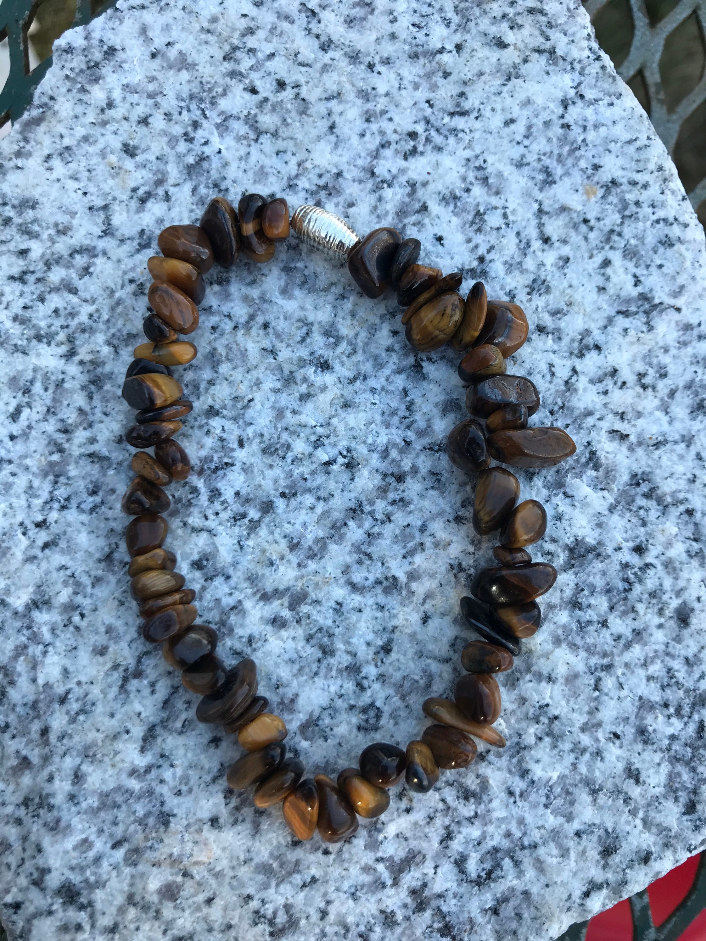 Gold Tigers Eye Bracelet Gemstone Healing Tiger Eye Stone Etsy UK