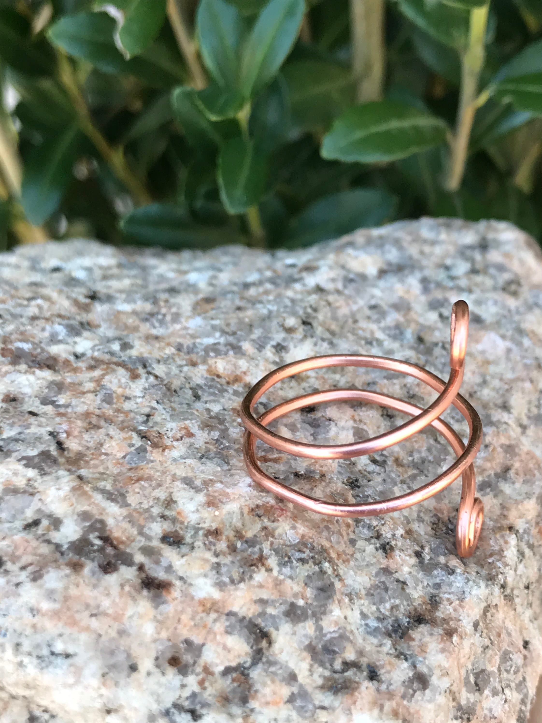 Copper Wire rings adjustable ring copper swirl ring gifts Etsy