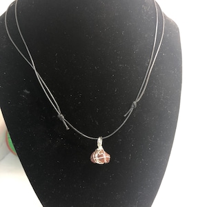 Raw garnet necklace, choker necklace for women crystals, January birthstone choker, black cord necklace, wire wrap pendant, rough garnet