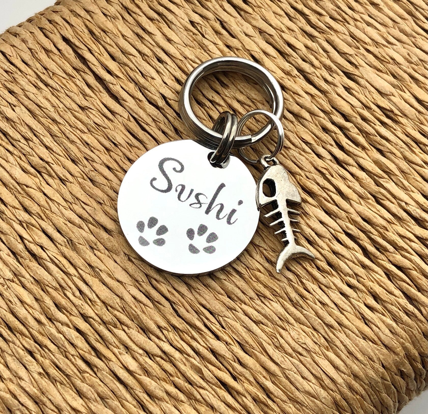 Médaillon Personnalisé Pour Chat ou Petit Chien, Médaille Gravée avec Numéros de Téléphone