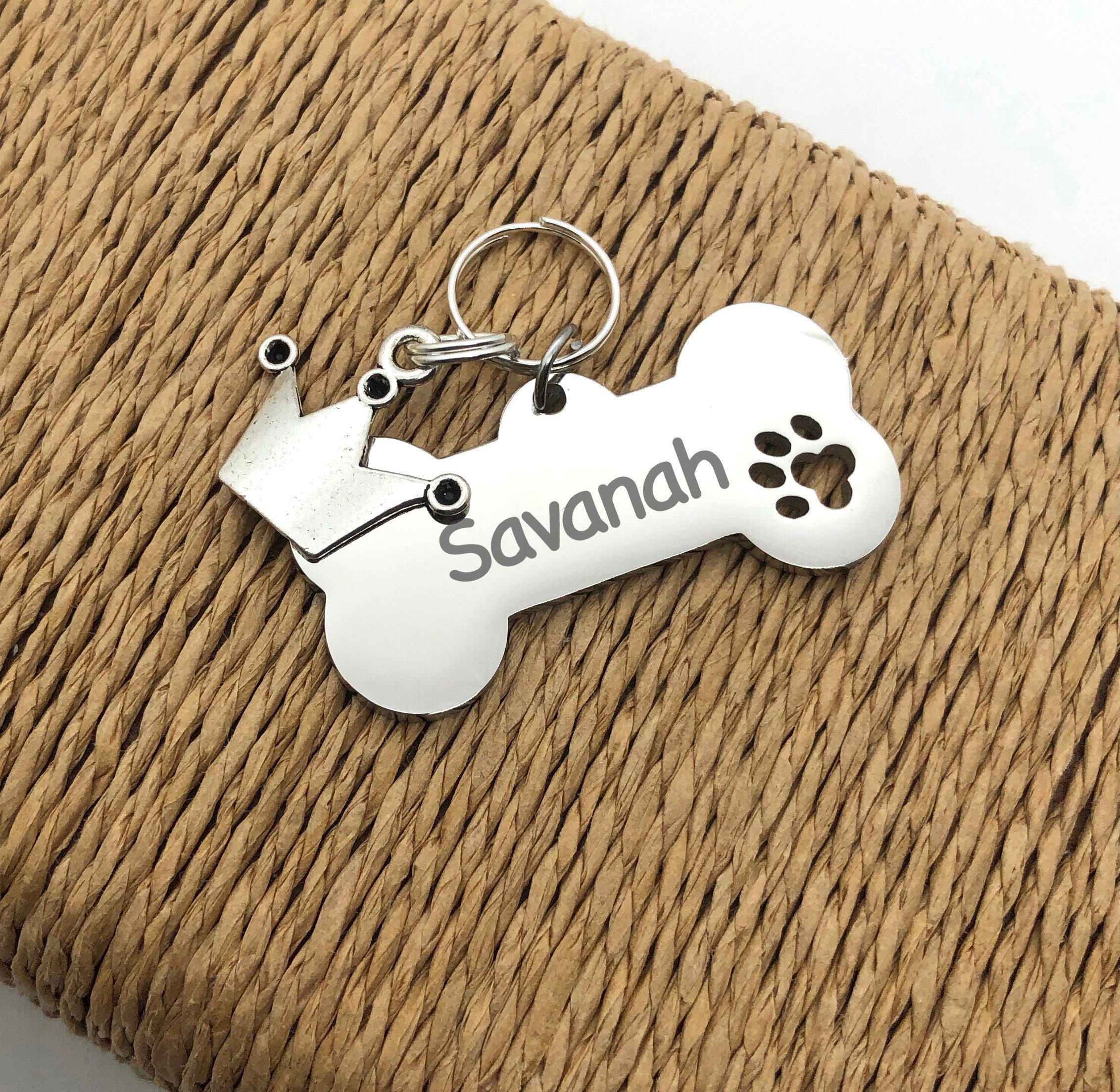 Médaille Chien , Médaillon Personnalisé Os Pour Chien, Médaille Gravée Identification Byoni