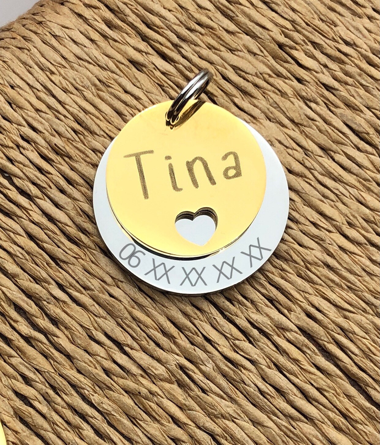 Médaillon Personnalisé Pour Chien , Médaille Chien, Étiquette d'identification, Gravée Byoni