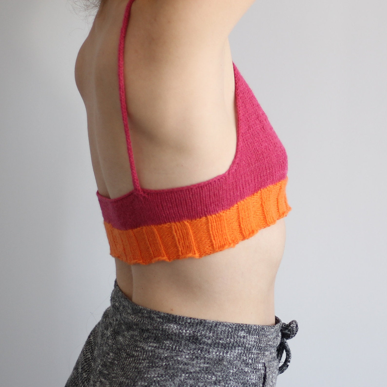 Knitted Bralette Knitting Pattern Etsy