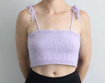 Cutie Tie Crop Top Knitting Pattern