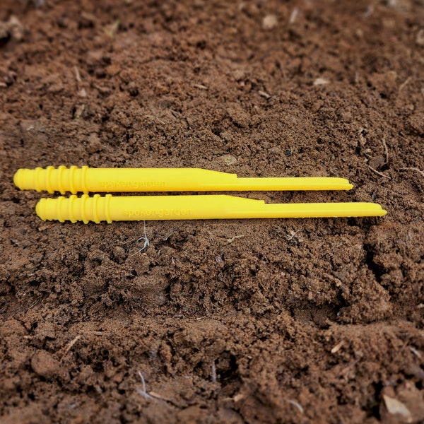 Double Pack- Little Dibby Garden Tool - Dibber, Dibbler, Seed Sowing Tool, Transplant Seedling, Graduated Depth Markings(Patent Pending)