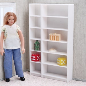 Modern Typical Bookshelves 3D Printed Miniature Dollhouse Furniture 1/12 and 1/18 Scale