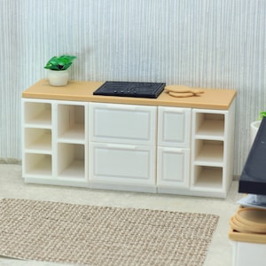 Modern Kitchen Set - Dollhouse Miniature 1:12 Miniature Dollhouse Furniture