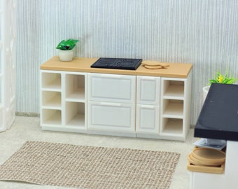 Modern Kitchen Set - Dollhouse Miniature 1:12 Miniature Dollhouse Furniture
